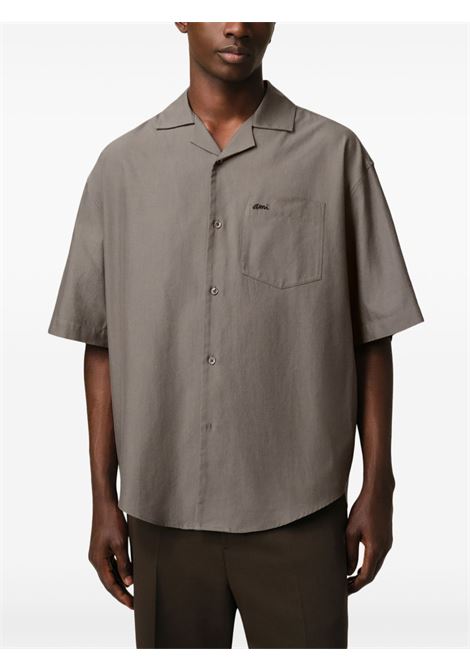 s/s boxy shirt man smoke grey AMI PARIS | HSH236.CO00990953
